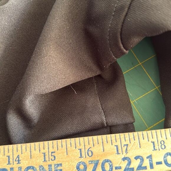 Vintage Women's Black Pullon Elastic Waist  Polyester Pants Union Made USA sz 44 - Picture 5 of 6